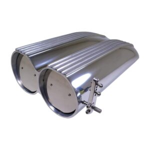 Finned Polished Aluminum Shot Gun Style Air Scoop