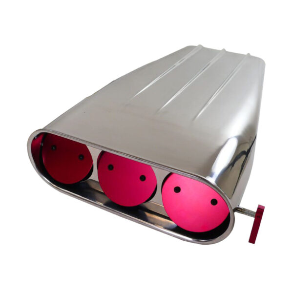 Finned Polished Aluminum Street Rod Air Scoop