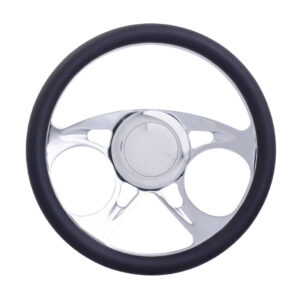 14″ Billet “Carousel” Style Steering Wheel Kit – Chrome