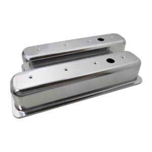 Small Block Chevy Plain Aluminum Center Pull Valve Covers – Baffled