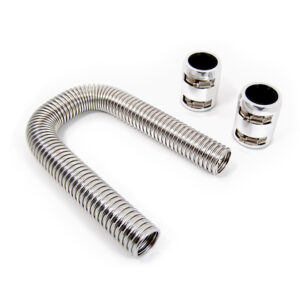 24″ Stainless Steel Radiator Hose Kit – Polished
