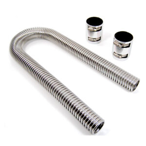 36″ Stainless Steel Radiator Hose Kit – Polished