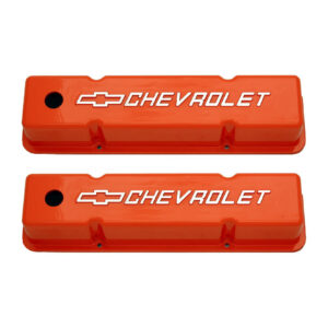 SBC Cast Aluminum Valve Covers W/ Chevrolet Logo