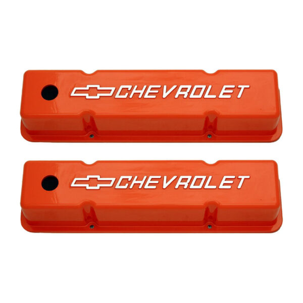 SBC Cast Aluminum Valve Covers W/ Chevrolet Logo