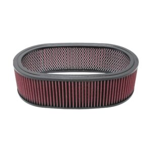 15″ x 2″, 4″ Oval Red Washable Filter Element