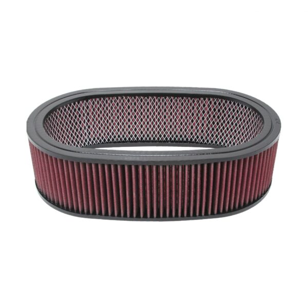 15″ x 2″, 4″ Oval Red Washable Filter Element