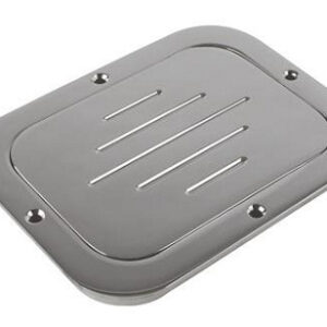 Billet rectangular fuel fill door