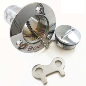 Alum round fuel fill door