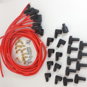 Spark plug wire set red wire/boots 90 deg