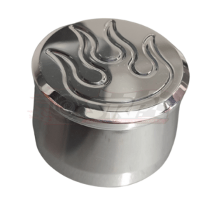 Flamed Billet Aluminum Push-In Breather – Polished