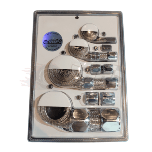 Chrome braided hose sleeving kit